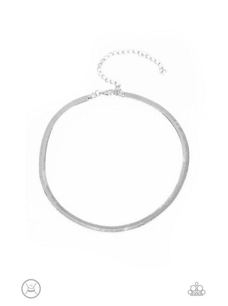 Serpentine Sheen -silver necklace