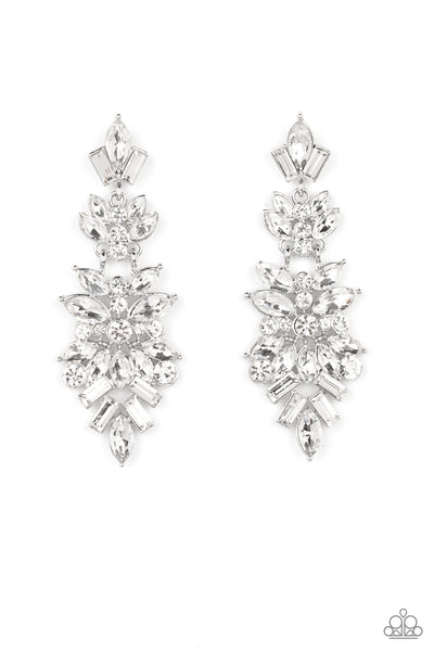 Frozen Fairytale white earrings Paparazzi Accessories
