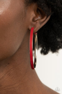 Fearless Flavor - Red hoop earrings Paparazzi